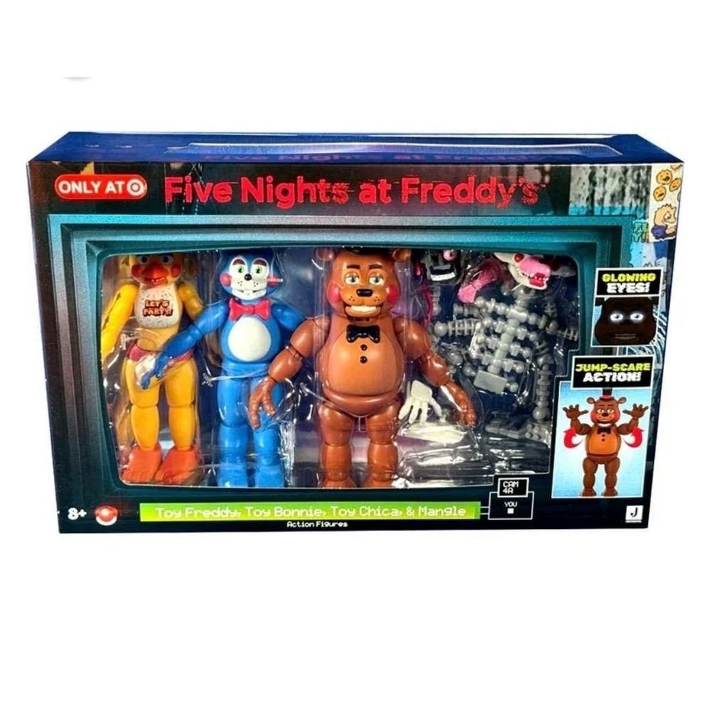 FNAF 4-Pack Collectible Figures – Bonnie, Freddy, Chica & Mangle!
